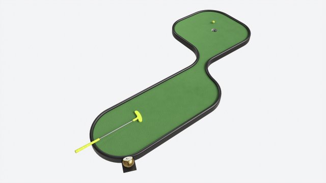 Miniature Golf Course 07 3D Model .c4d .max .obj .3ds .fbx .stl .blend 