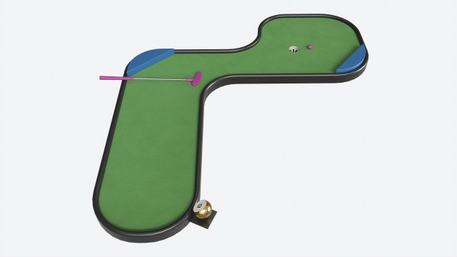 Miniature Golf Course 09 Model 3D .c4d .max .obj .3ds .fbx .stl .blend 