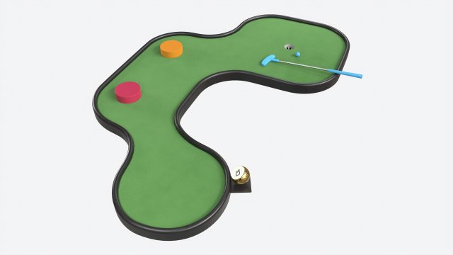 Miniature Golf Course 10 Modello 3D .c4d .max .obj .3ds .fbx .stl .blend 