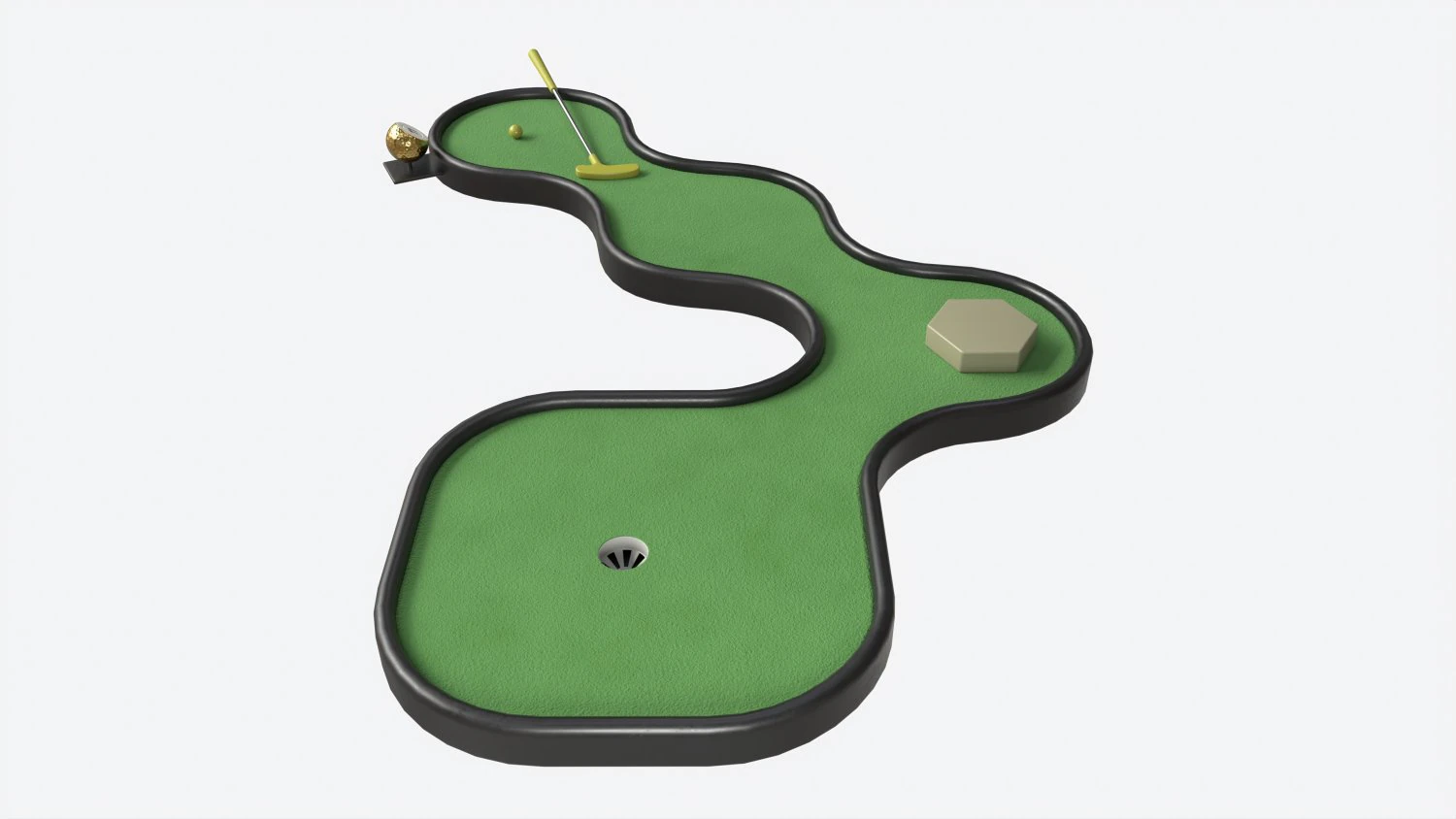 Miniature Golf Course 11 3D Model .c4d .max .obj .3ds .fbx .stl .blend 