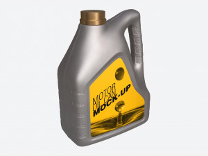 Motor Oil Can Mockup 3D Model
