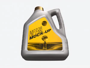 Motor Oil Can Mockup 3D Model