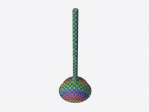 Plunger with Wooden Handle Modelo 3D