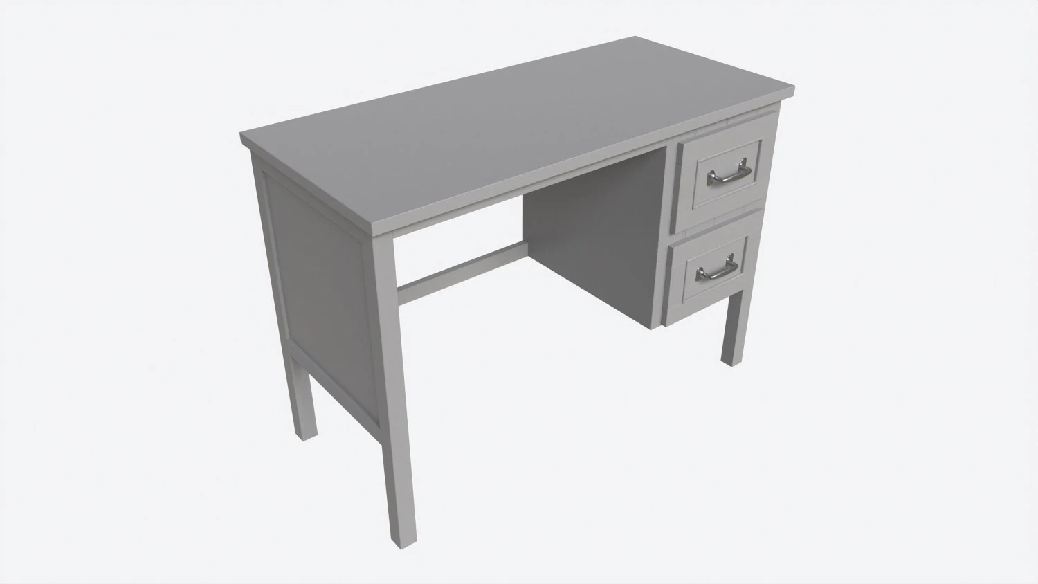 Pottery Barn Belden Desk 3D Model .c4d .max .obj .3ds .fbx .stl .blend 