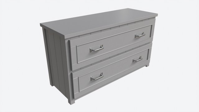 Pottery Barn Belden End-of-bed Dresser 3D मॉडल .c4d .max .obj .3ds .fbx .stl .blend 