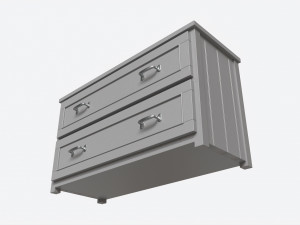 Pottery Barn Belden End-of-bed Dresser 3D मॉडल