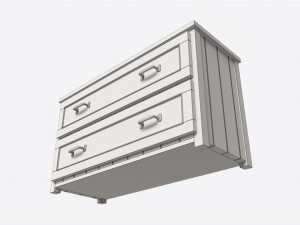 Pottery Barn Belden End-of-bed Dresser 3D मॉडल