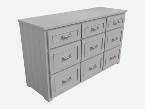 Pottery Barn Belden Extra-wide Dresser 3D Model