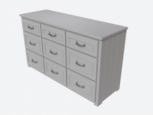 Pottery Barn Belden Extra-wide Dresser Modelo 3D