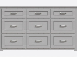 Pottery Barn Belden Extra-wide Dresser Modelo 3D