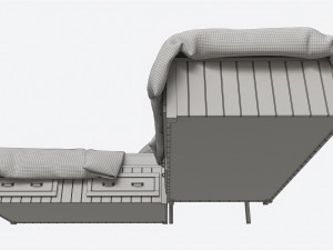 Pottery Barn Belden Twin Beds with Headboard Shelf 3D-Modell