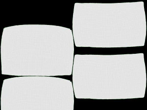 Letti gemelli Pottery Barn Belden con ripiano testiera Modello 3D