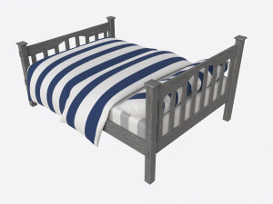 Pottery Barn Kendall Bed Double Model 3D