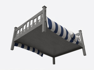 Pottery Barn Kendall Bed Double Model 3D