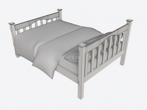 Pottery Barn Kendall Bed Double Model 3D
