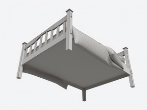 Pottery Barn Kendall Bed Double Model 3D