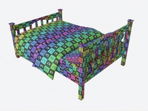 Pottery Barn Kendall Bed Double Model 3D