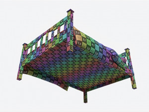 Pottery Barn Kendall Bed Double Model 3D