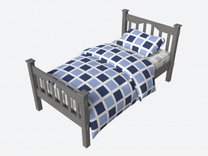Pottery Barn Kendall Bed Single Modelo 3D