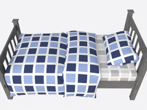 Pottery Barn Kendall Bed Single 3D Модель