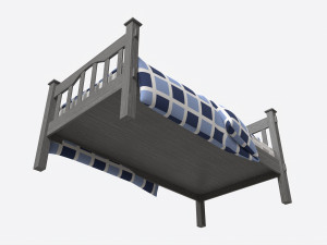 Pottery Barn Kendall Bed Single 3D Модель