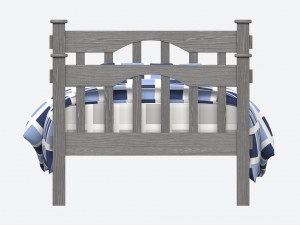 Pottery Barn Kendall Bed Single 3D Модель