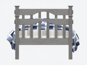 Pottery Barn Kendall Bed Single 3D Model