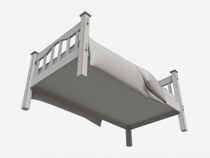 Pottery Barn Kendall Bed Single 3D Модель