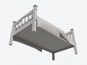 Pottery Barn Kendall Bed Single 3D Model