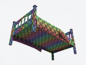 Pottery Barn Kendall Bed Single 3D Model