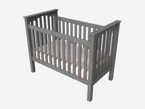 Pottery Barn Kendall Convertible Crib 3D Model