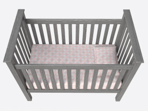 Pottery Barn Kendall Convertible Crib 3D 모델