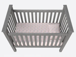 Pottery Barn Kendall Convertible Crib 3D Model