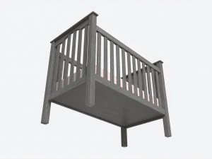 Pottery Barn Kendall Convertible Crib 3D Model