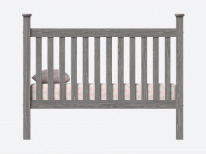 Pottery Barn Kendall Convertible Crib 3D 모델