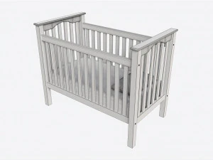 Pottery Barn Kendall Convertible Crib 3D Model