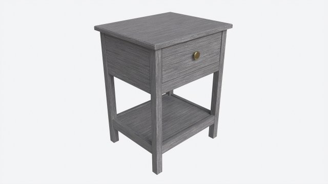 Pottery Barn Kendall Nightstand 3D Model .c4d .max .obj .3ds .fbx .stl .blend 