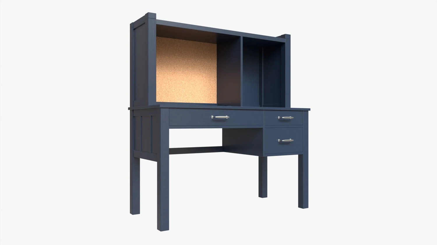 Pottery Barn Kids Camp Desk with Hutch 3D Model .c4d .max .obj .3ds .fbx .stl .blend 