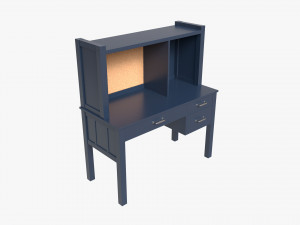 Pottery Barn Kids Camp Desk with Hutch 3D मॉडल