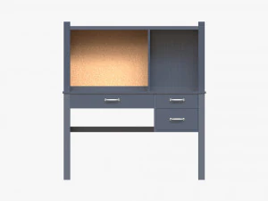 Pottery Barn Kids Camp Desk with Hutch 3D Model