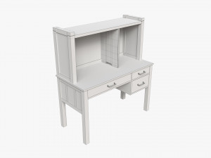 Pottery Barn Kids Camp Desk with Hutch 3D मॉडल