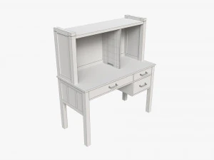 Pottery Barn Kids Camp Desk with Hutch 3D Model