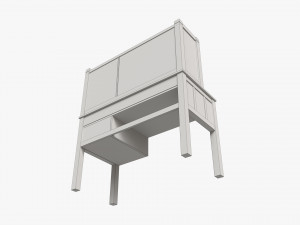 Pottery Barn Kids Camp Desk with Hutch 3D मॉडल