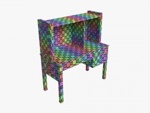 Pottery Barn Kids Camp Desk with Hutch 3D मॉडल