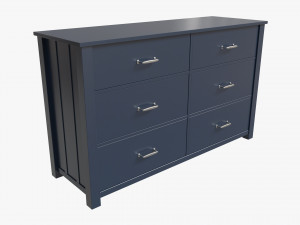 Pottery Barn Kids Camp Extra Wide Dresser 3D Model