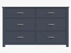 Cassettiera extra ampia per bambini Pottery Barn Modello 3D