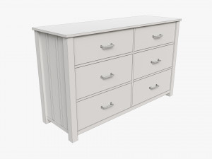 Pottery Barn Kids Camp Extra Wide Dresser 3D Model