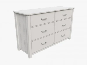 Cassettiera extra ampia per bambini Pottery Barn Modello 3D