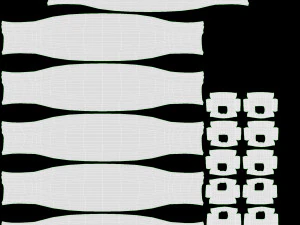 Cassettiera extra ampia per bambini Pottery Barn Modello 3D