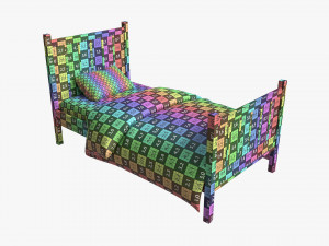 Pottery Barn Kids Camp Twin Bed 3D Модель
